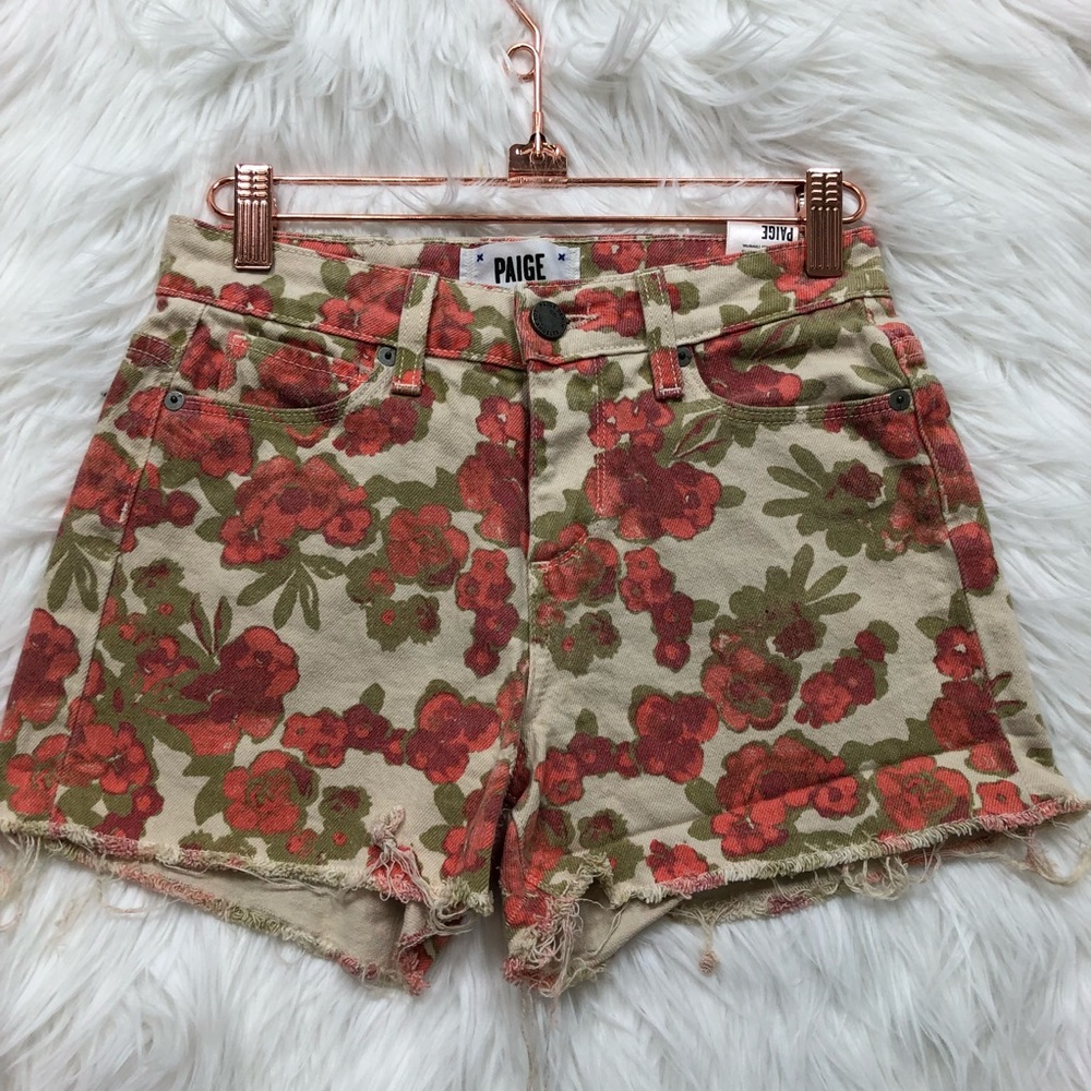 Paige Floral Denim Shorts